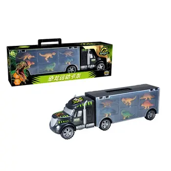 Dinozaur Camioane, Transport Auto Transport Camion de Jucărie cu 6 Dinozauri Jucarii de Interior Noi R7RB