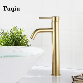 Robinet chiuveta baie caldă și rece Perie de Aur singură manetă caldă și rece bazinul mixer de apa de la robinet baie chiuveta de robinet robinet de alamă de aur