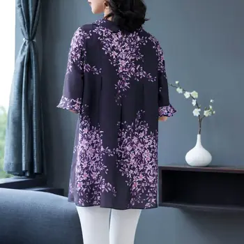 2020 Vara Noi de Mijloc Aaged de Moda pentru Femei pe Jumătate Maneca Slim Casual Bluza Bluze Femei Vrac Șifon Plus Dimensiune 4xl Tricou W65