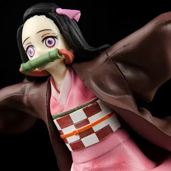 NOUL Anime Demon Slayer Kimetsu Nu Yaiba GK Kamado Nezuko rula Scena PVC figurina de Colectie Model de Papusa Jucării Cadou 13cm