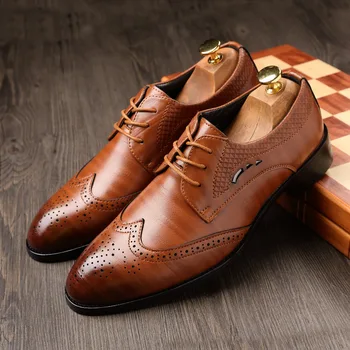 2019 Noua Moda pentru Bărbați de Afaceri Formal Pantofi de Înaltă Calitate a Subliniat Pantofi Rochie Marime Mare 37-48 Oxfords Rochie din Piele Pantofi pentru Bărbați