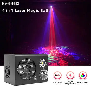 Sunet Lumini Mini 4in1 Efect de Lumină cu Lumină Laser Proiector Magic Ball Magazin Modele Etapa Luminii DMX Lumina pentru Dsico KTV Dj Lumina