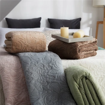 Cristal cuvertură de catifea într-o culoare solidă Simplu, de Patru-sezon, lenjerie de pat,O pătură pentru a pune pe pat