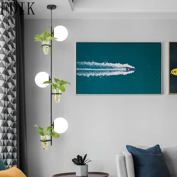Nordic Simplu Agățat de Plante de Lumină Moderne Pandantiv de Sticlă Lămpi pentru Camera de zi Dormitor Bar, Restaurant Interior Loft Decor Iluminat