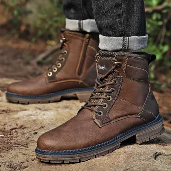 Maro Calde de Iarnă pentru Bărbați Încălțăminte de Siguranță de Înaltă Calitate, Pantofi de Lucru Pentru Bărbați Non-alunecare de Cizme de Lucru Cu Deget de Metal Zapatos De Seguridad