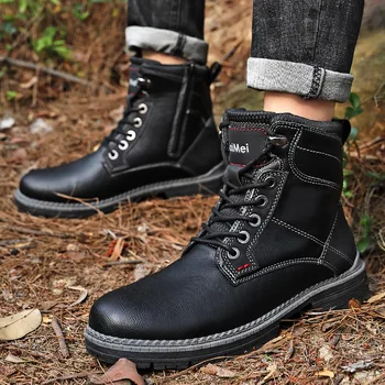 Maro Calde de Iarnă pentru Bărbați Încălțăminte de Siguranță de Înaltă Calitate, Pantofi de Lucru Pentru Bărbați Non-alunecare de Cizme de Lucru Cu Deget de Metal Zapatos De Seguridad