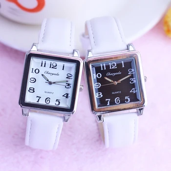 Nou stil pentru femei lady cadran Pătrat digital mare cuarț ceasuri brățară mama bătrâni din piele de moda cadouri relojes mujer ceas