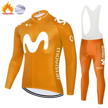2020 echipa movistar ropa bicicleta hombre termică iarna fleece ciclism Purta pantaloni ciclism 9D ciclism de îmbrăcăminte pentru bărbați