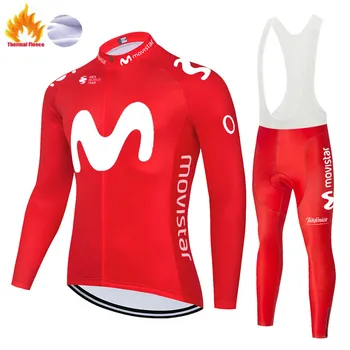 2020 echipa movistar ropa bicicleta hombre termică iarna fleece ciclism Purta pantaloni ciclism 9D ciclism de îmbrăcăminte pentru bărbați