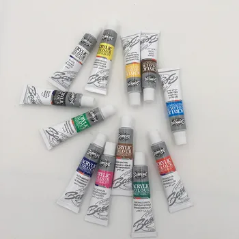 12 Culori 12 ML Vopsea Acrilica Color Set Profesional Vopsele Acrilice Pigment pentru Artiști Nail Art Pictura Instrument de Desen
