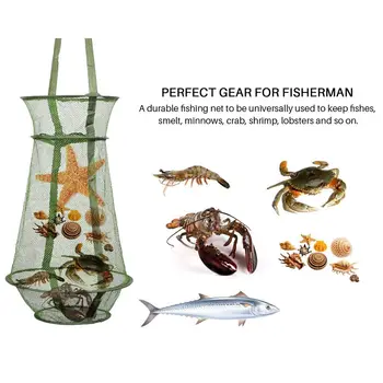 Plasă de pescuit de Plasă de Pește Capcană Pliabilă Pește Cușcă/Pescuit Ține Net/Pescuit Coș pentru Păstrarea Atrage Raci Crabi Pesti Mirosea Mi