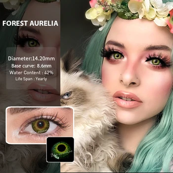 2 buc/Pereche de Ochi lentile de Contact Pentru Ochi de Culoare Pădure Serie Anual Lentile de Contact pentru Ochi Cosmetice Lentillas Bio-esența