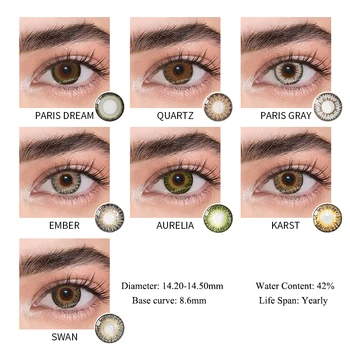 2 buc/Pereche de Ochi lentile de Contact Pentru Ochi de Culoare Pădure Serie Anual Lentile de Contact pentru Ochi Cosmetice Lentillas Bio-esența