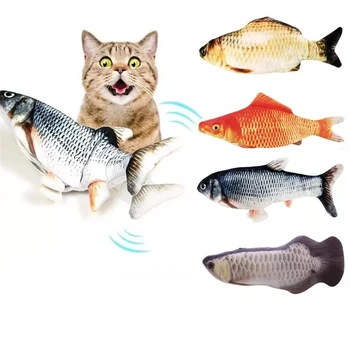 Electronice 3D Cu Pește Jucărie Pisica Nip USB de Încărcare de Simulare Jucarii Interactive Pentru Jocul Pisici de Companie Catnip Pisoi Accesorii