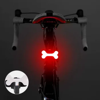 Bicicleta de iluminare din Spate LED COB Lampă Modul 5 Forma de Os de Biciclete Coada de Lampa Biciclete USB Reîncărcabilă Lanterna Bicicleta Suport de Lumină