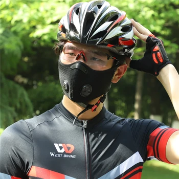 VEST BIKING Sport Masca de Fata Bicicleta MTB Formare Masca PM2.5 Anti-Poluare Carbon Activat Cu Filtru Lavabil Masca De Ciclism