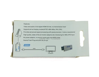 Pentru Wii la HDMI Adaptor Converter Suport 720P FullHD 1080P Audio de 3,5 mm pentru Wii2 Adaptor HDMI pentru HDTV