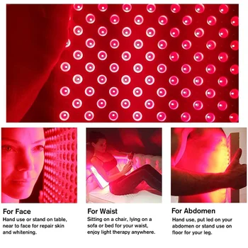 200LEDs Anti Îmbătrânire 45W Led Roșu Terapie Profunzimile Roșu de 660nm și Infraroșu Apropiat 850nm Lumină Led-uri pentru Corp Plin Pielii și Durere Reliabile