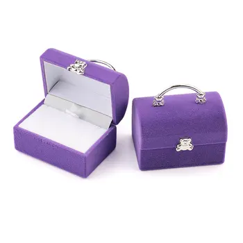 2 bucati frumoase de Catifea cutie de cadou caseta de bijuterii caseta de inel de nunta Colier Inel Caz Cercei Suport pentru bijuterii display 3 culori