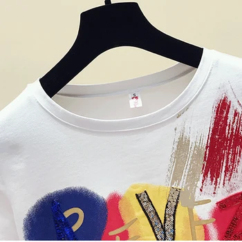 De Vară 2020 Scrisoarea Imprimate Tricou Femei pentru Femei T-shirt, Blaturi de Moda din Bumbac cu Maneci Scurte O de Gât Subțire Vogue Tricouri Tricou Femeie