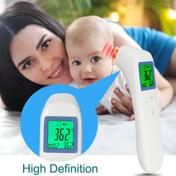 Termómetro de frente LCD Digital Temperatura Interioară Cameră Metru Higrometru Senzor de Umiditate Termometru cu Infrarosu Digital#2