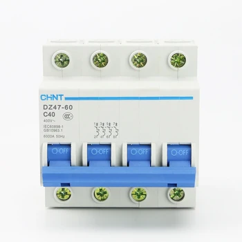 CHINT DZ47-60 4P AC 230/400V C breaker 1 2 3 4 5 6 10 15 16 20 25 32 40 50 60A tip C Scurt-circuit protector