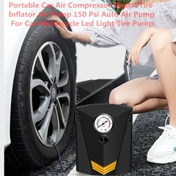 Compresor De Aer Auto Portabil Digital Cauciuc Pneumatic Pompa De Aer 150 Psi Auto Pompa De Aer Pentru Masina Motocicleta De Lumină Led Pompă De Anvelope