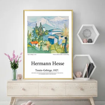 Hermann Hesse Tessin Gebirge Panza Tablou Peisaj Poster Pop Art Print Decor Perete Imagine pentru Camera de zi Decor Acasă