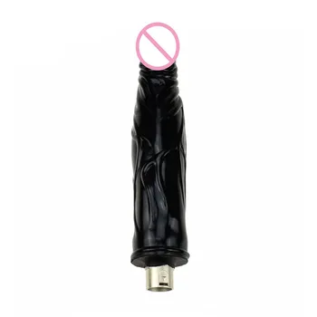 Sex Machine Vibrator Atașament Silicon Moale Negru Vibrator de 19 cm Lungime si 3,5 cm Latime Adult Jucarii Sexuale