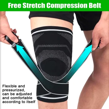 2 buc/Set Sport de Compresie Genunchi Pad Elastic Respirabil Picior Suport Protector pentru Fitness de Funcționare Baschet Musculare în Comun cu Bretele