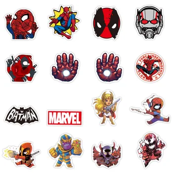 100BUC Disney, Marvel Spiderman Deadpool desene animate Autocolant Avengers Super-Erou Autocolante Doodle Jucarii Pentru copii