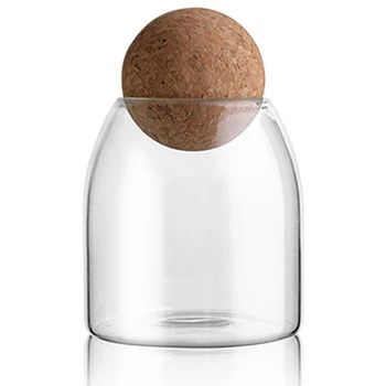 500ML Balon de Sticlă Rezervor de Sigilat Cutii Fructe Uscate, Cereale Transparent, Cutii de Ceai de Depozitare Borcane de Cafea Conține