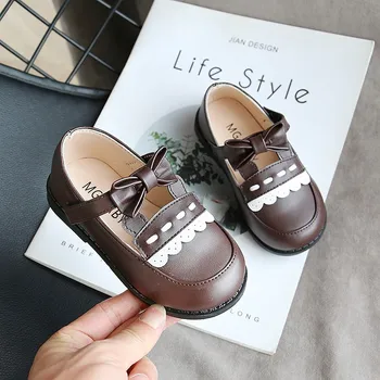 Copilul Drăguț Pantofi 2020 Noua Moda Coreeană Copii Fete Primavara Toamna Pu Respirabil Papion Plat Pantofi Copii, Pantofi Fete Încălțăminte Pentru Copii