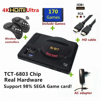 RETROAD ZD06 Nouă Versiune 16Bit MD Geneza TV, Consola de Joc HDMI RCA de Afișare Wireless Gamepad-uri 170 Sega Jocuri Clasice 112/126 în 1