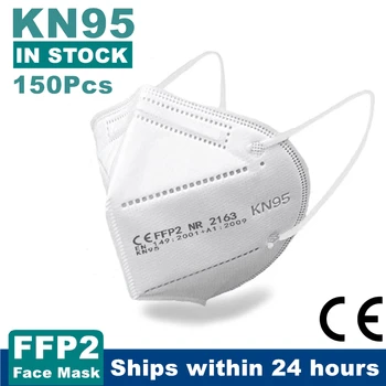 150Pieces KN95 Mascarillas CE FFP2 Facial Masca de Fata 5 Straturi Filtru de Adult Măști de Protecție Reutilizabile Gura Masca FFP2Mask KN95Mask