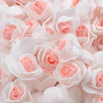 200pcs 3 cm Mini Dublu culoare Artificiala, Spuma Pe Rose Capete de Flori Pentru Decor Nunta DIY Manual Flori False Mingea Ambarcațiuni
