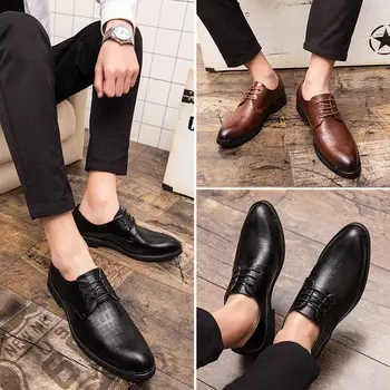 MIUBU Brand de Lux din Piele de Moda, Oameni de Afaceri Rochie Mocasini Ascuțite Negru Pantofi Oxford Respirabil Pantofi de Nunta