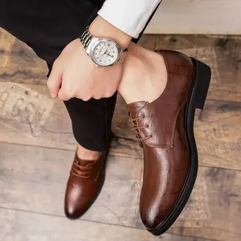 MIUBU Brand de Lux din Piele de Moda, Oameni de Afaceri Rochie Mocasini Ascuțite Negru Pantofi Oxford Respirabil Pantofi de Nunta