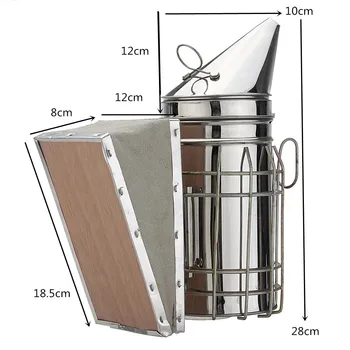 8Pcs Manual din Otel Inoxidabil de Albine Fum Transmițător Kit Apicultura Instrument Apicole Apicultura Instrument de Albine Fumător Fum Pulverizator