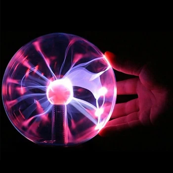 Sensibil 4-6 Inch Cu Plasmă Mingea Atinge Lampa Cu Plasmă Lampa De Noapte Magic Glob Lumini Tunete Fulgere De Lumină Noutate Jucarie Copii Cadouri