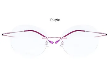 Ultra light Femei personalizate ochelari baza de prescriptie medicala de Aliaj de Titan fără ramă miopie ochelari de Miop cu Ochelari ochelari de citit