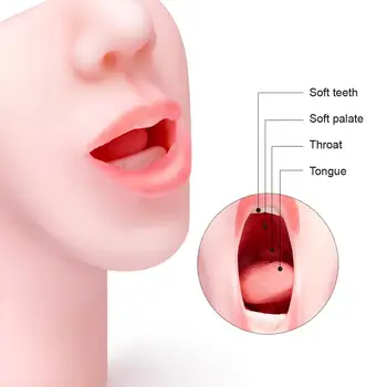 3D Adanc pe Gat sex Masculin Masturbator Orală Masturbator Buzunar Limba Oral Jucarii Sexuale Pentru Bărbați Produse pentru Adulți Artificiale Sentiment Real