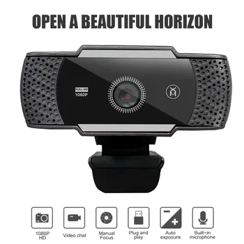 STARSHINE webcam full hd 1080p pc, web cam computer desktop USB Auto Concentrându-se 60FPS viziune de noapte Camera cu Microfon Microfon