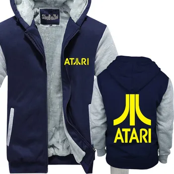 Atari - Antracit Legenda Logo Mens Bumbac hanorac barbati gros fleece hoody cald hanorace jacheta de iarna haina de sex masculin euro dimensiune