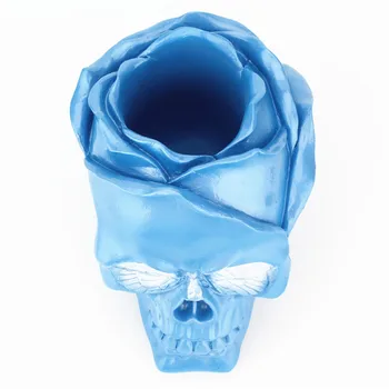 Halloween 3D Cap de Craniu floare Trandafir cutie de depozitare de sex feminin masa de toaleta machiaj perie de finisare de depozitare suport pentru pix Rășină