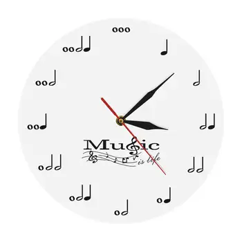Modern Note Muzicale Ceas de Perete Muzica este Viata Ceasuri de Perete Acrilica Ceas Muzică Tema de Proiectare Decor de Perete Pentru Camera de zi cel Mai frumos Cadou