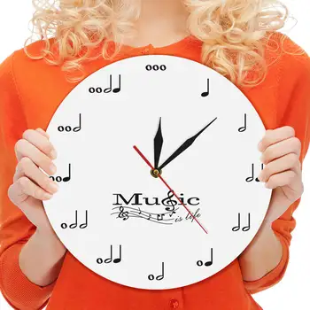 Modern Note Muzicale Ceas de Perete Muzica este Viata Ceasuri de Perete Acrilica Ceas Muzică Tema de Proiectare Decor de Perete Pentru Camera de zi cel Mai frumos Cadou
