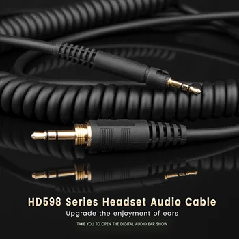 Înlocuirea Spiralat 6,35 mm Aux Cablu Adaptor prelungitor pentru Sennheiser HD598 Cs SE HD599 HD569 HD579 HD558 HD518 Căști