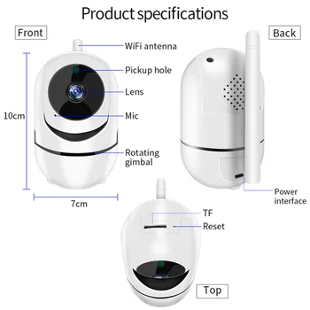 1280*720P HD Smart Home Securitate Wireless Camera IP Wi-Fi gratuit IR Noapte Copilul de 360 de Grade Security Monitor baby sitter monitor somn