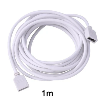 4PIN 1M Cablu de Extensie Femeie Conector Cablu Adaptor Priza pentru SMD 3528 / 5050 RGB LED Strip Lumini Albe de Plastic